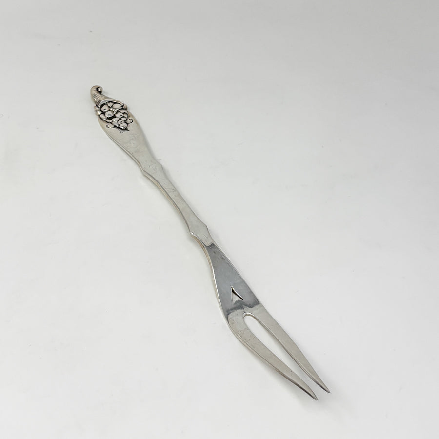 Estate Peer Smed Handwrought Sterling Silver Meat Fork “Cornucopia”
