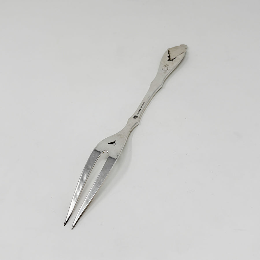 Estate Peer Smed Handwrought Sterling Silver Meat Fork “Cornucopia”
