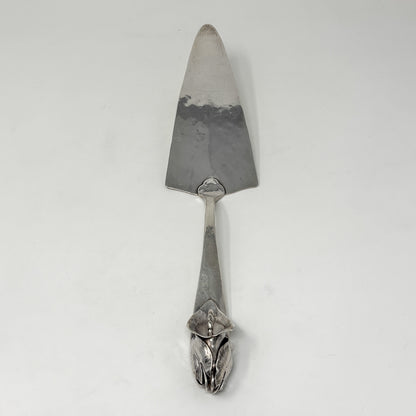 Estate Peer Smed Handwrought Sterling Silver Pie Server "Jack-in-the-Pulpit" (11")