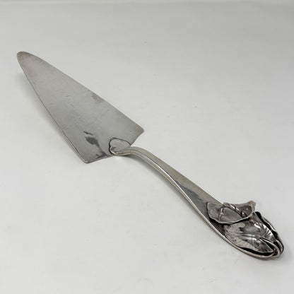 Estate Peer Smed Handwrought Sterling Silver Pie Server "Jack-in-the-Pulpit" (11")