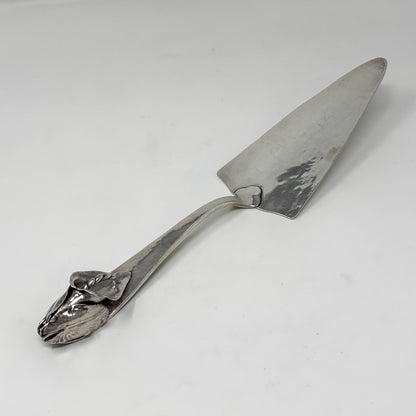 Estate Peer Smed Handwrought Sterling Silver Pie Server "Jack-in-the-Pulpit" (11")