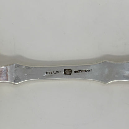 Estate Peer Smed Handwrought Sterling Silver Salad Fork & Spoon Set "Cornucopia" (2)