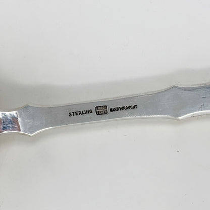 Estate Peer Smed Handwrought Sterling Silver Salad Fork & Spoon Set "Cornucopia" (2)