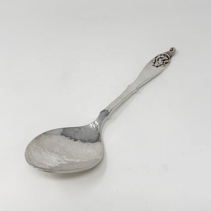 Estate Peer Smed Handwrought Sterling Silver Salad Fork & Spoon Set "Cornucopia" (2)