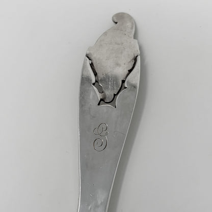 Estate Peer Smed Handwrought Sterling Silver Salad Fork & Spoon Set "Cornucopia" (2)