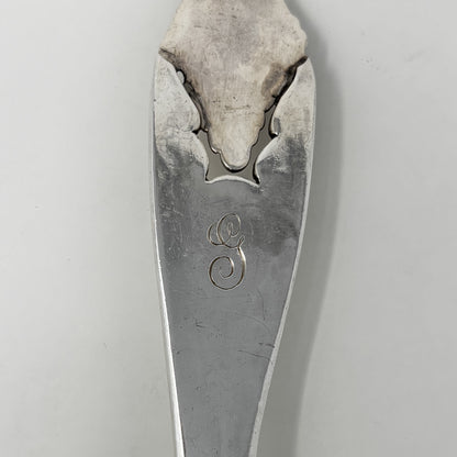 Estate Peer Smed Handwrought Sterling Silver Salad Fork & Spoon Set "Cornucopia" (2)