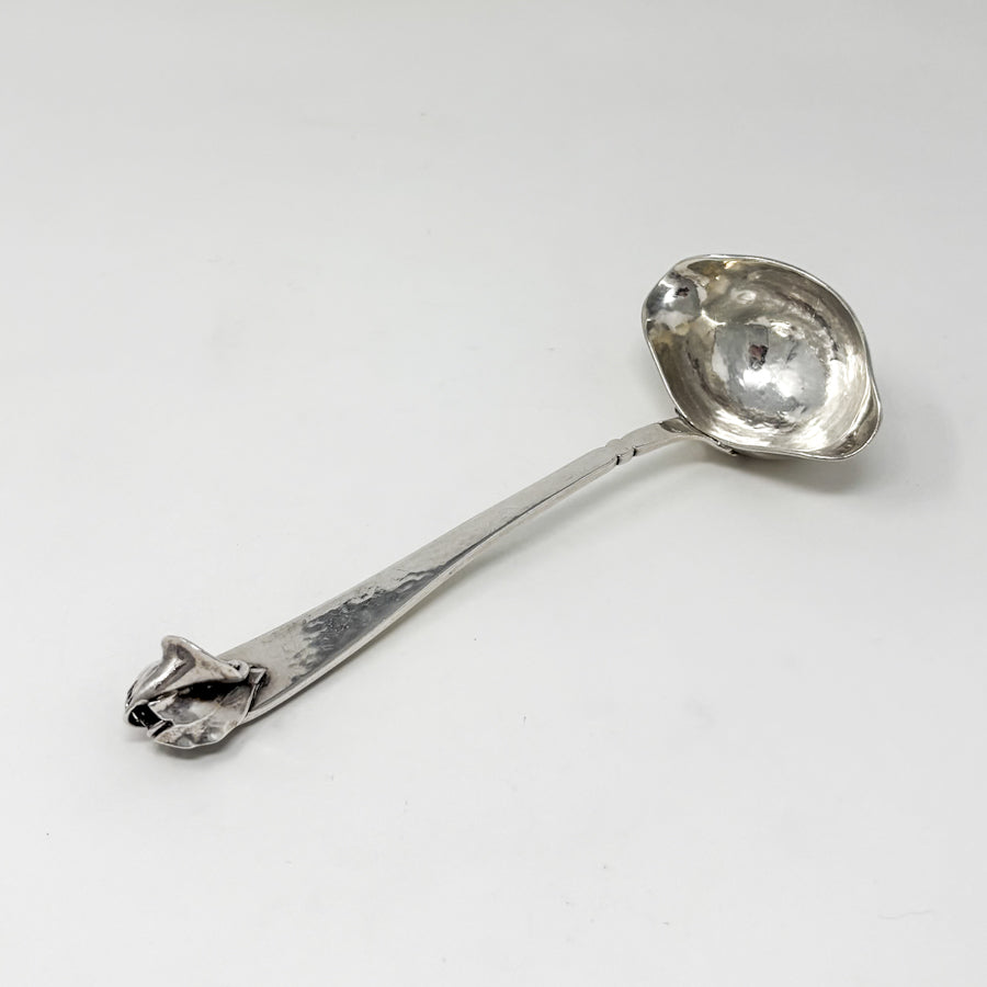 Estate Peer Smed Handwrought Sterling Silver Sauce Ladle "Jack-in-the-Pulpit" (7.5")