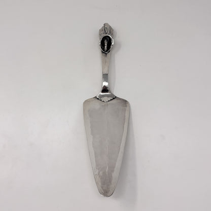 Estate Peer Smed Handwrought Sterling Silver Very Heavy Pie Server "Jack-in-the-Pulpit" (11.25")