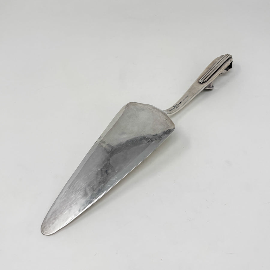 Estate Peer Smed Handwrought Sterling Silver Very Heavy Pie Server "Jack-in-the-Pulpit" (11.25")