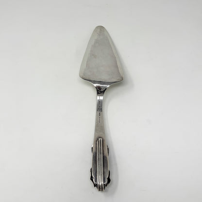 Estate Peer Smed Handwrought Sterling Silver Very Heavy Pie Server "Jack-in-the-Pulpit" (11.25")