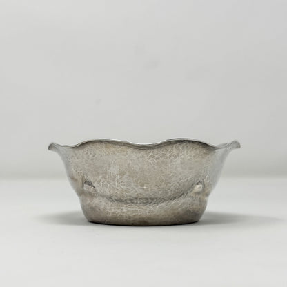 Estate Peer Smed Handwrought Sterling Silver Tea Strainer with Circular Cut-Out Design on Stand