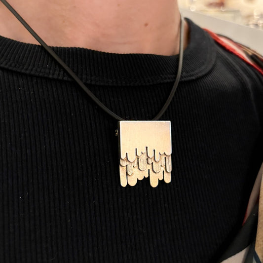 Estate Åge Fausing Sterling Silver & Gilt Cascade Brooch/Pendant