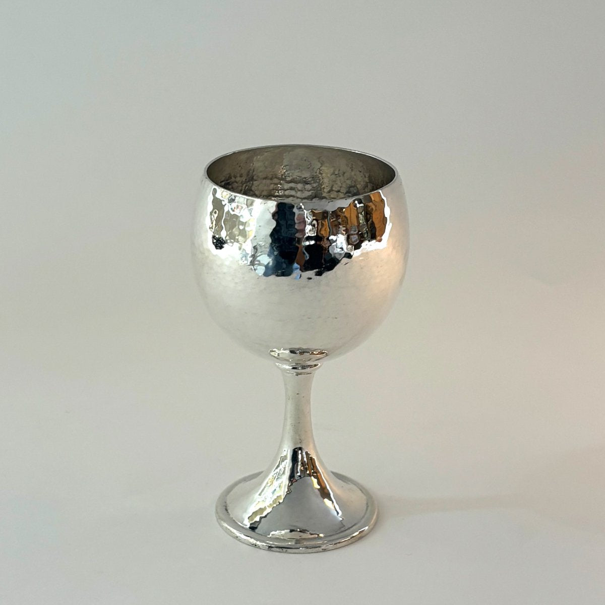 Estate Buccellati Sterling Silver Hand Hammered Goblet