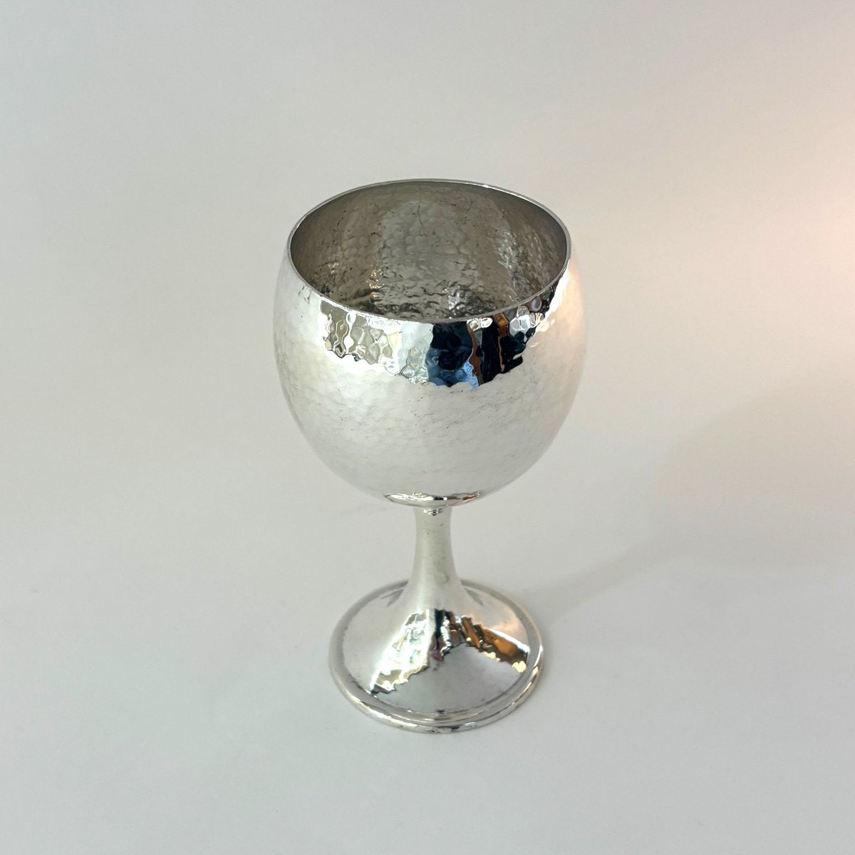 Estate Buccellati Sterling Silver Hand Hammered Goblet