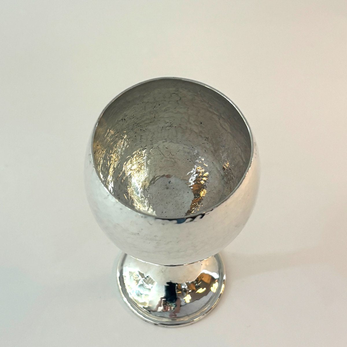 Estate Buccellati Sterling Silver Hand Hammered Goblet
