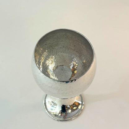 Estate Buccellati Sterling Silver Hand Hammered Goblet