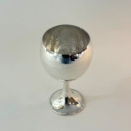 Estate Buccellati Sterling Silver Hand Hammered Goblet