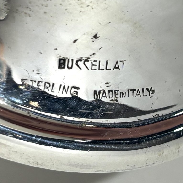 Estate Buccellati Sterling Silver Hand Hammered Goblet