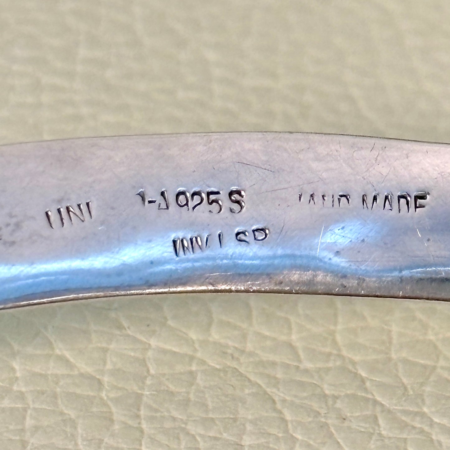 Estate David Andersen Sterling Silver Hand Wrought Modernist Neck Ring by Uni David-Andersen