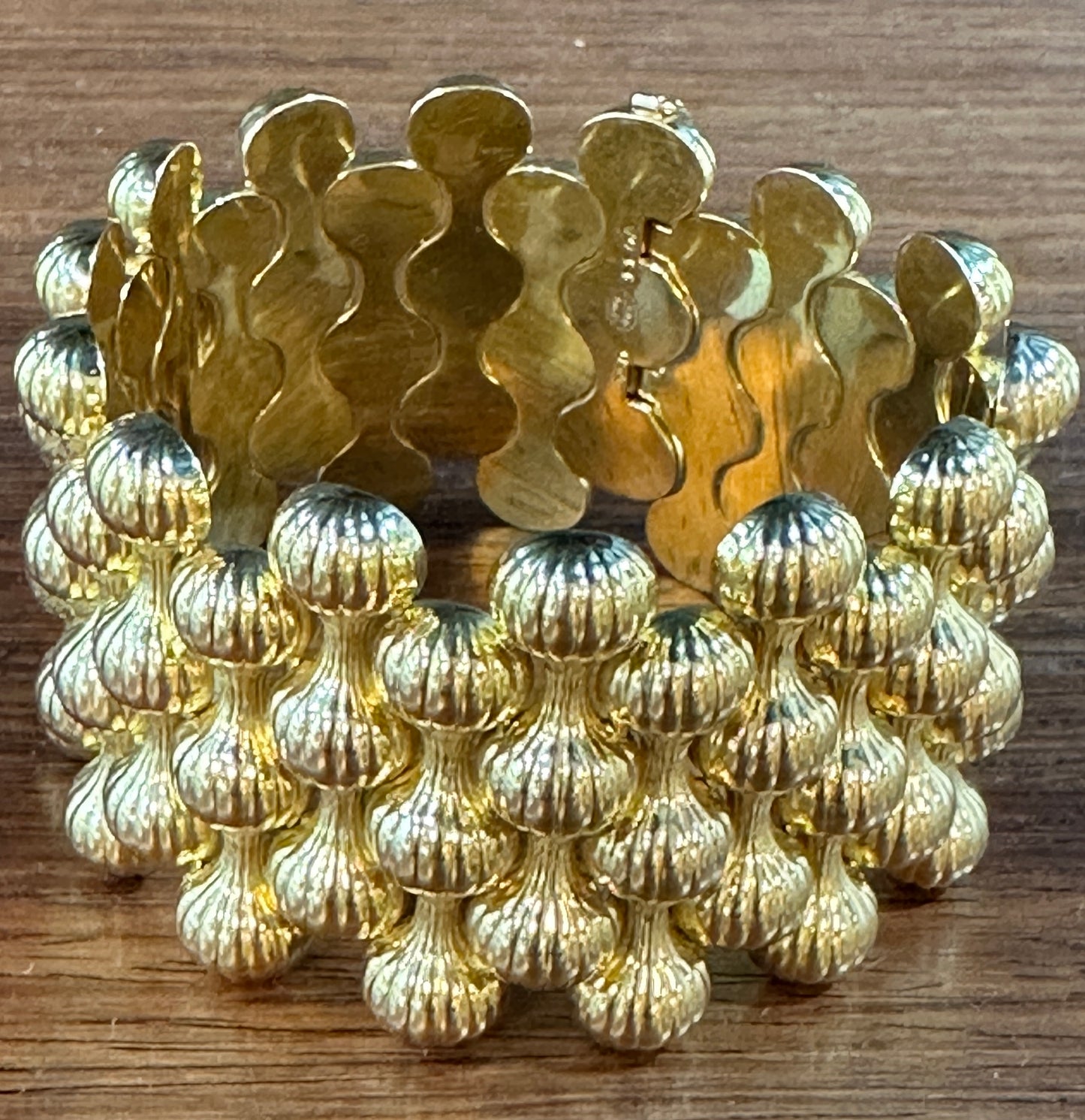 Estate Georg Jensen 18K Gold “Onion” Bracelet by Arno Malinowski No. 1110A