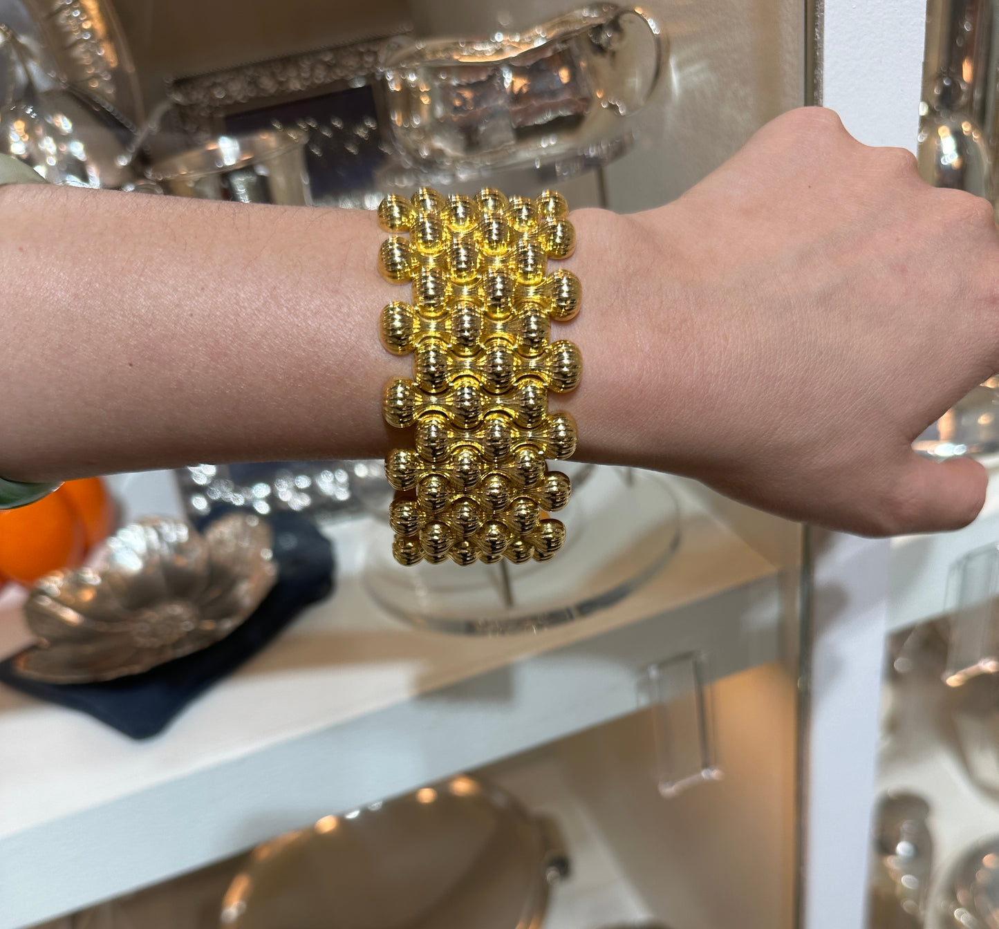 Estate Georg Jensen 18K Gold “Onion” Bracelet by Arno Malinowski No. 1110A