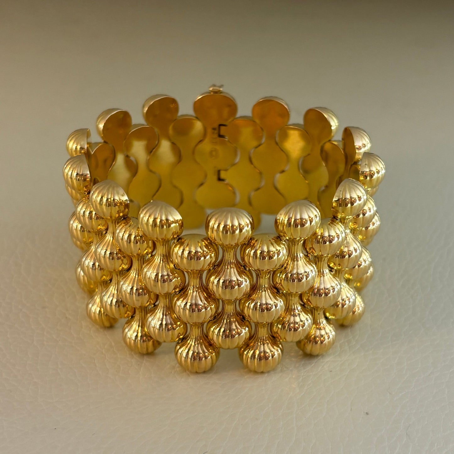 Estate Georg Jensen 18K Gold “Onion” Bracelet by Arno Malinowski No. 1110A