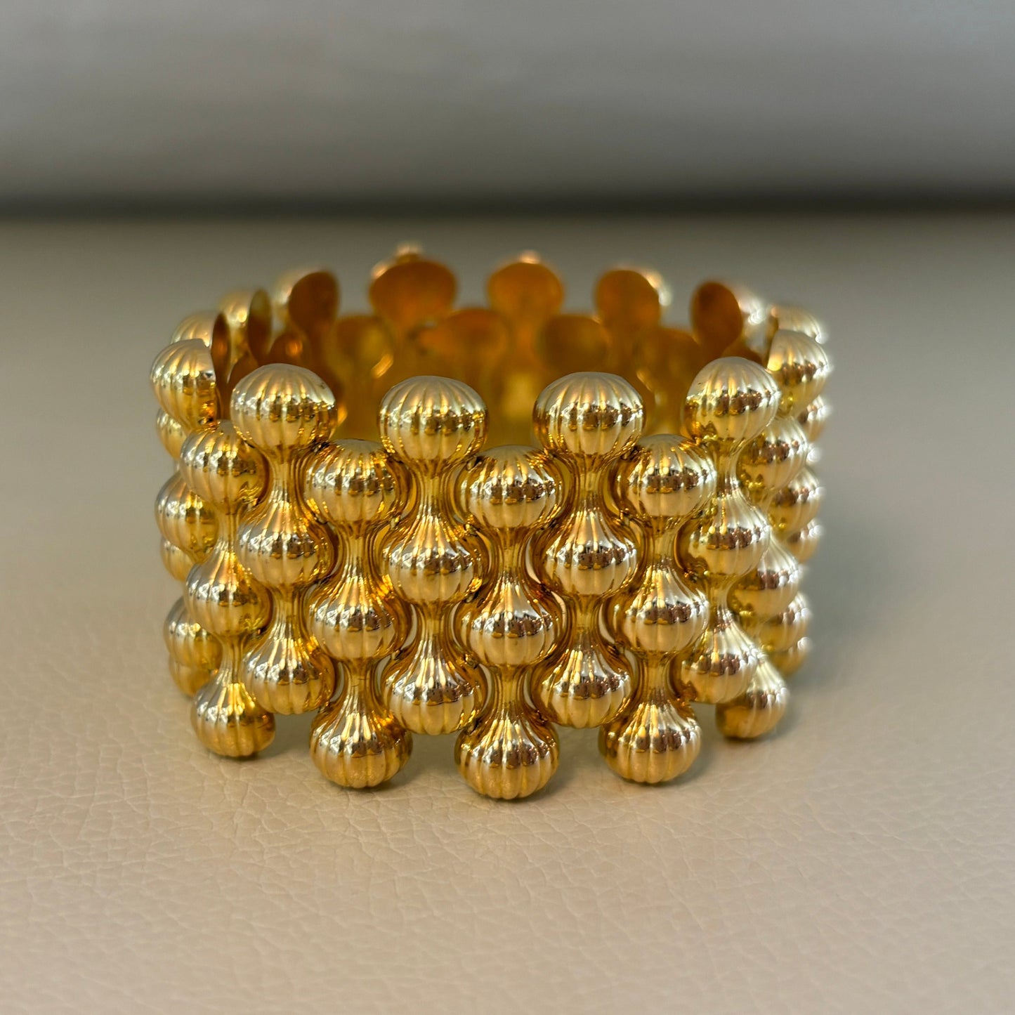 Estate Georg Jensen 18K Gold “Onion” Bracelet by Arno Malinowski No. 1110A