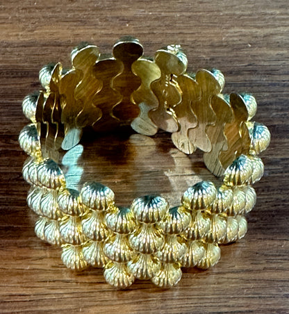 Estate Georg Jensen 18K Gold “Onion” Bracelet by Arno Malinowski No. 1110A