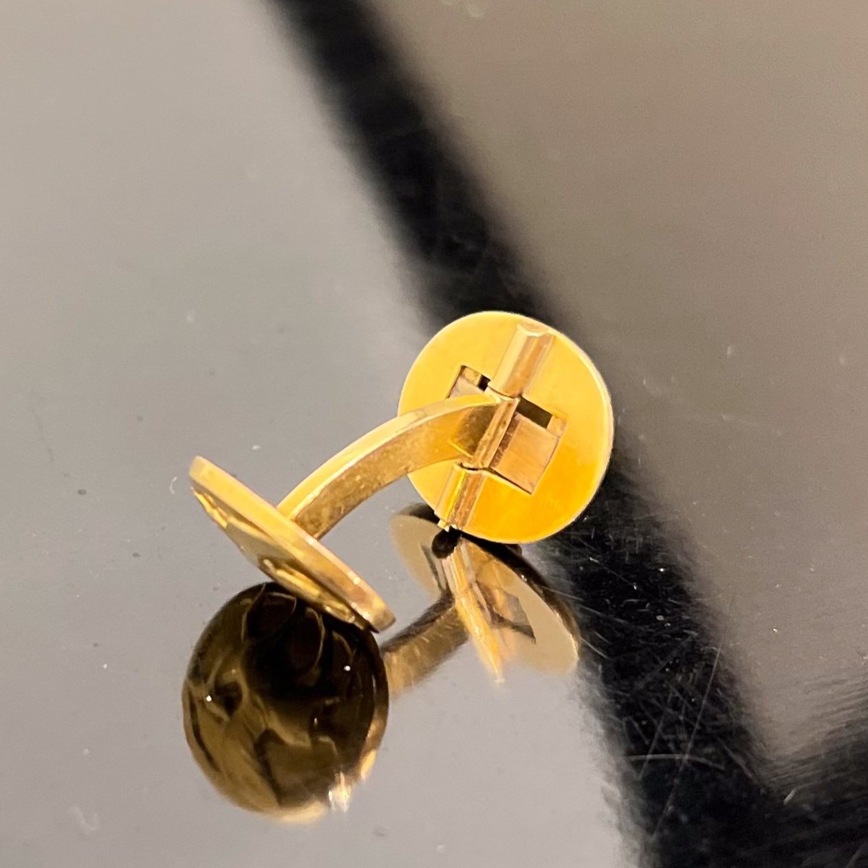 Estate Georg Jensen 18K Gold Deer with Wings and Eagle Cufflink No. 132