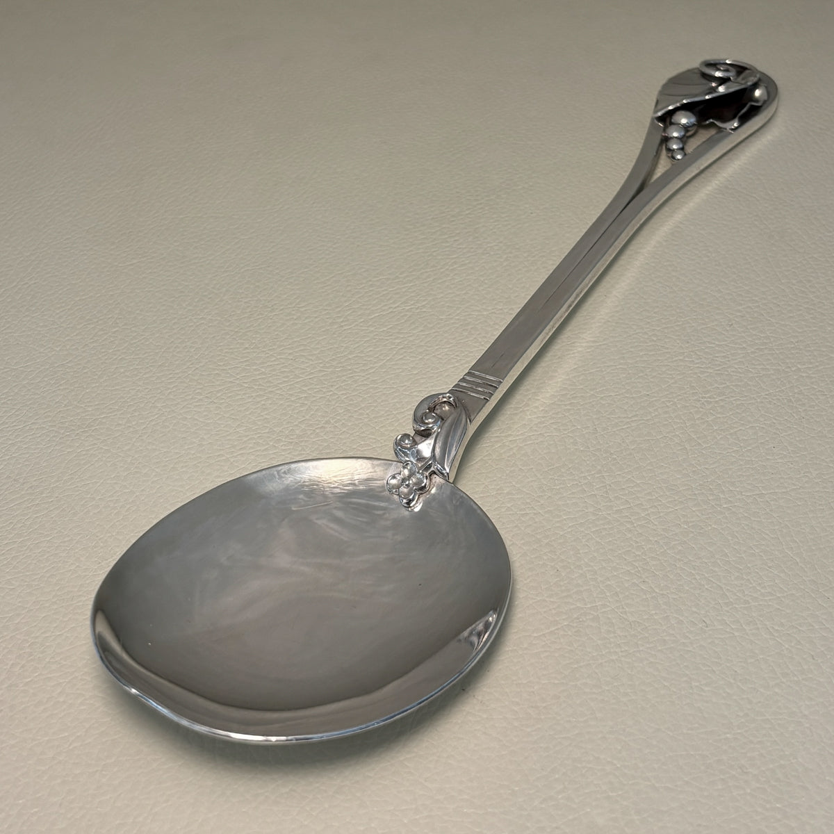 Estate Georg Jensen Inc. Lapaglia Sterling Silver Art Nouveau Salad Server & Fork Set No. 113