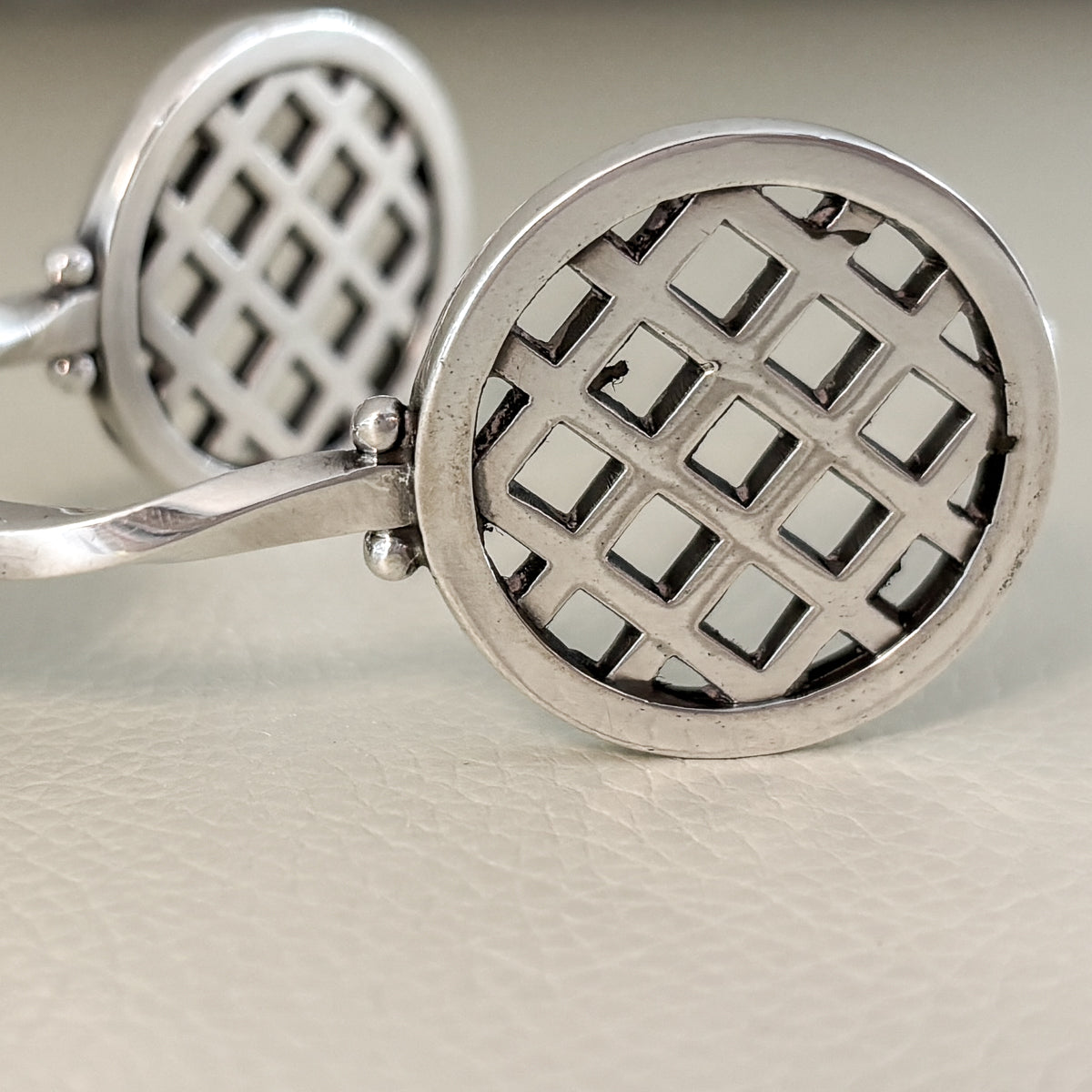 Estate Georg Jensen Sterling Silver "Bernadotte" Pattern Ice Tongs by Sigvard Bernadotte