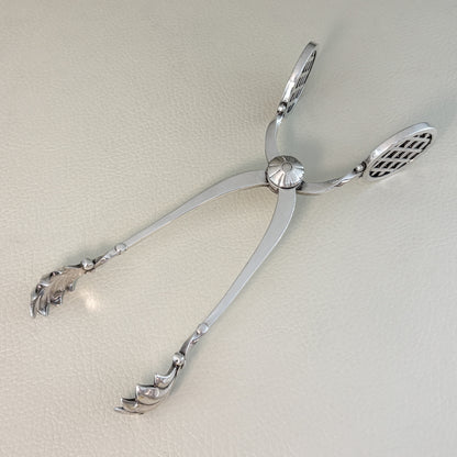 Estate Georg Jensen Sterling Silver "Bernadotte" Pattern Ice Tongs by Sigvard Bernadotte
