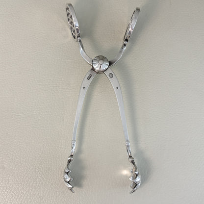 Estate Georg Jensen Sterling Silver "Bernadotte" Pattern Ice Tongs by Sigvard Bernadotte