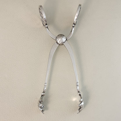 Estate Georg Jensen Sterling Silver "Bernadotte" Pattern Ice Tongs by Sigvard Bernadotte
