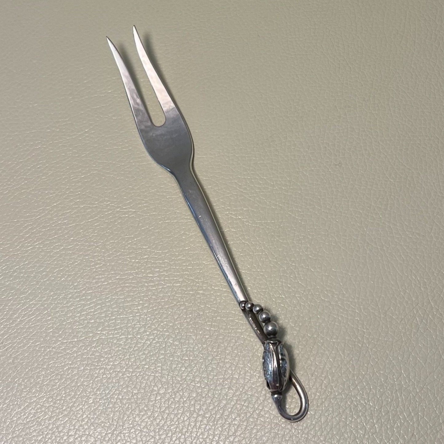 Estate Georg Jensen Sterling Silver "Blossom" Cold Meat Fork Design No. 84