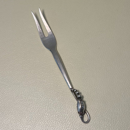 Estate Georg Jensen Sterling Silver "Blossom" Cold Meat Fork Design No. 84