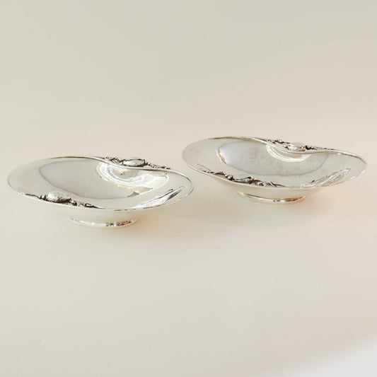 Estate Georg Jensen Sterling Silver "Blossom" Dish No. 2A ( PAIR )