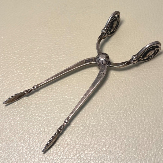 Estate Georg Jensen Sterling Silver "Blossom" Ornamental Sugar Tong Design No. 84