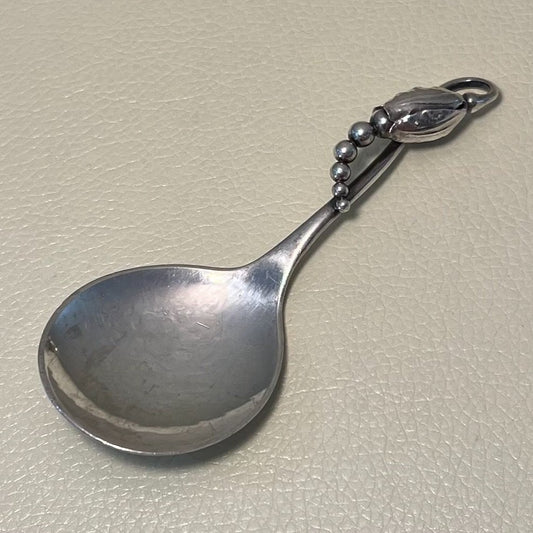 Estate Georg Jensen Sterling Silver "Blossom" Sugar Spoon Design No. 84