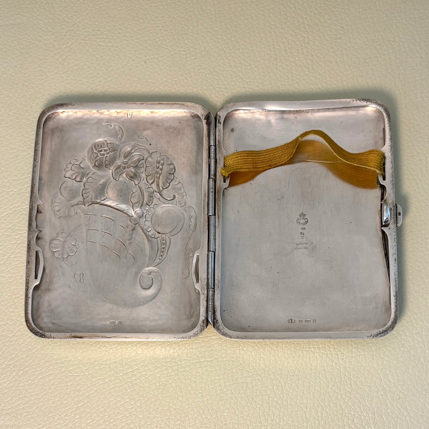 Estate Georg Jensen Sterling Silver Card/Cigarette Case No 75C