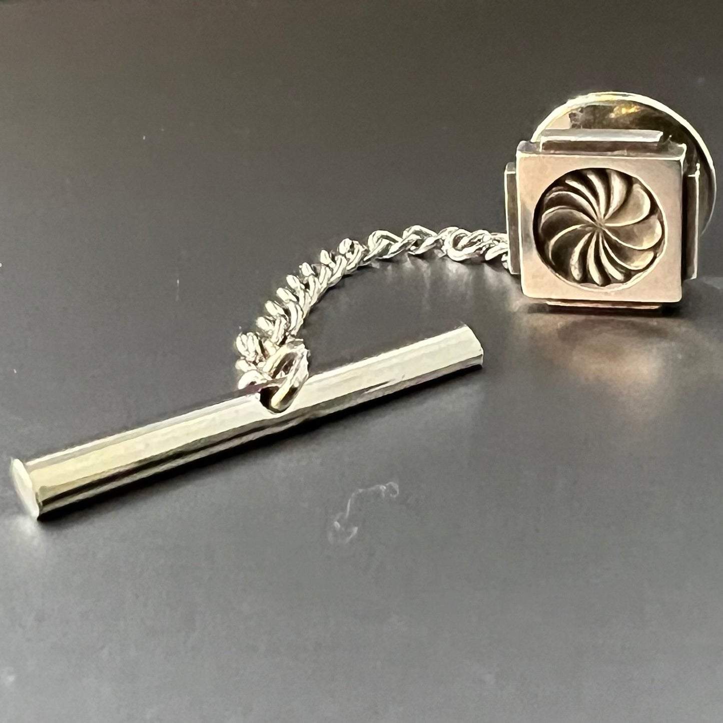 Estate Georg Jensen Sterling Silver Cufflinks with Tie Tack 3 Piece Set by Henry Pilstrup No. 59B