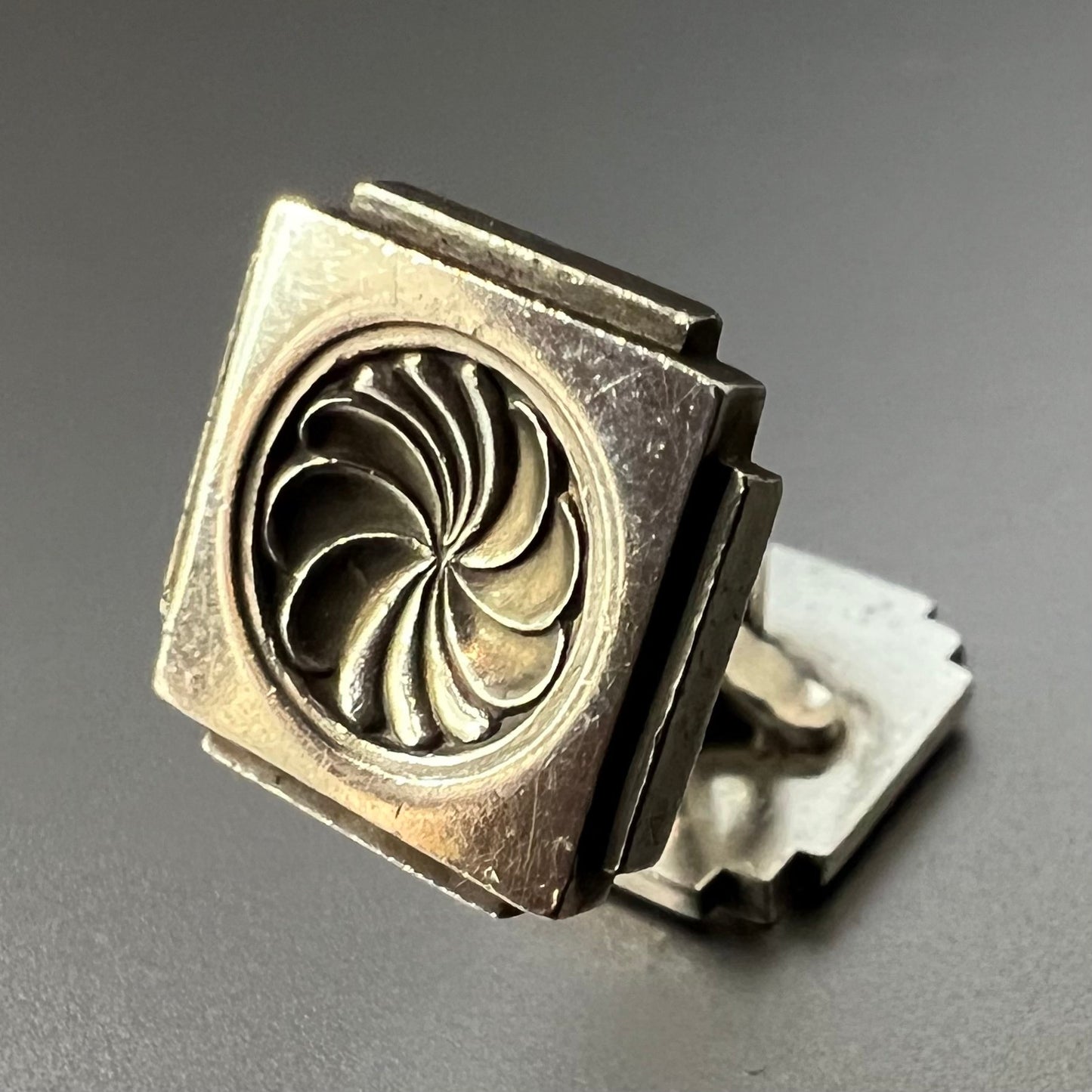 Estate Georg Jensen Sterling Silver Cufflinks with Tie Tack 3 Piece Set by Henry Pilstrup No. 59B