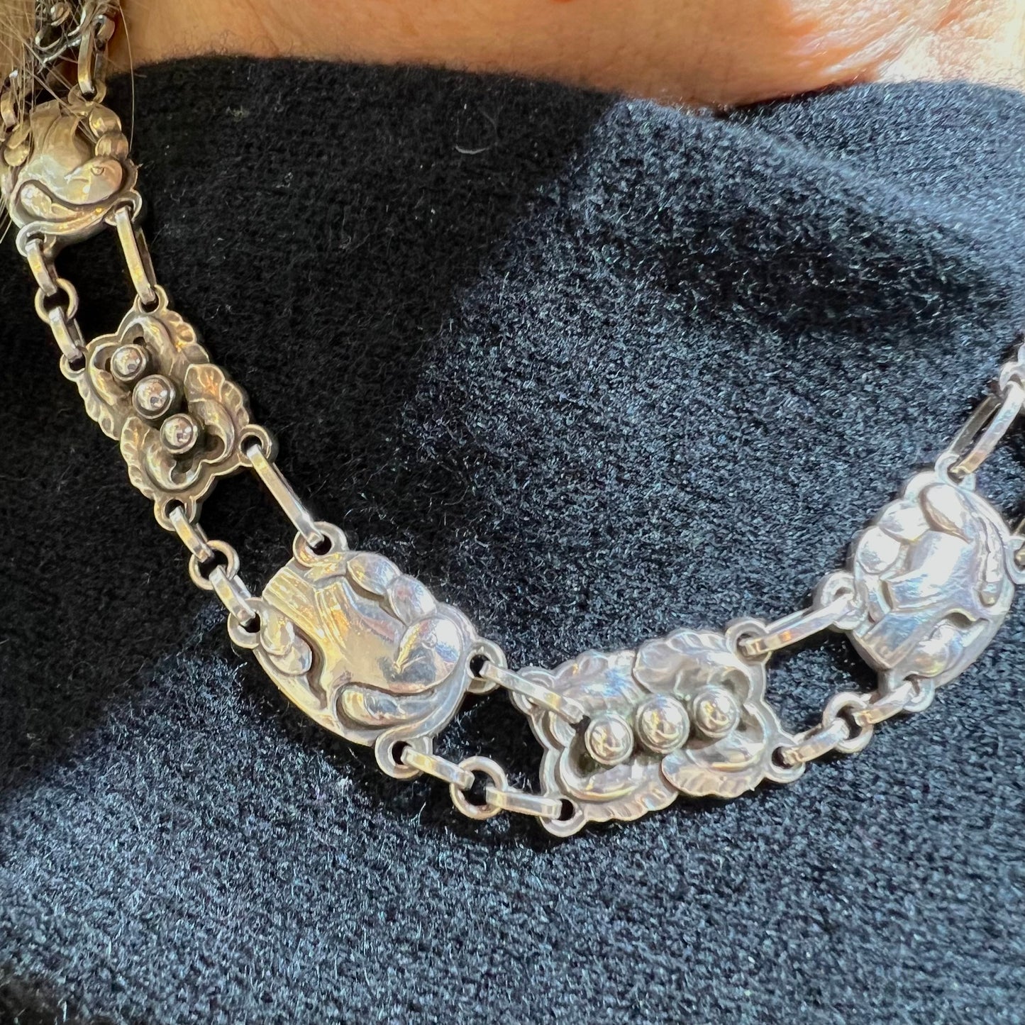 Estate Georg Jensen Sterling Silver Dove Necklace by Kristian Møhl-Hansen No. 16