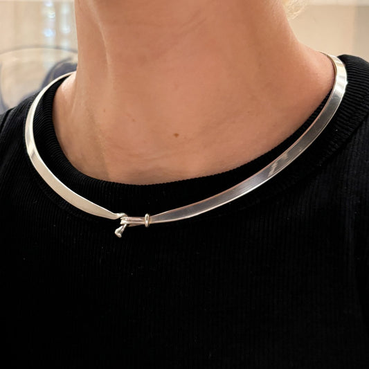 Estate Georg Jensen Sterling Silver Neck Ring by Vivianna Torun No. 168