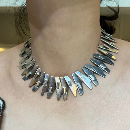 Estate Georg Jensen Sterling Silver Necklace by Søren Georg Jensen (SGJ) No. 114