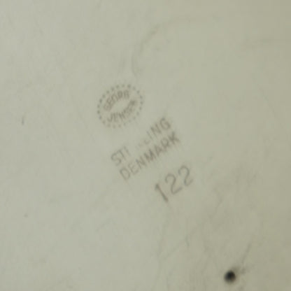 Estate Georg Jensen Sterling Silver Necklace with "Egg" Pendant by Astrid Fog No. 122