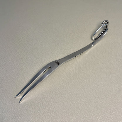 Estate Georg Jensen Sterling Silver Ornamental Cold Cut Fork No. 41