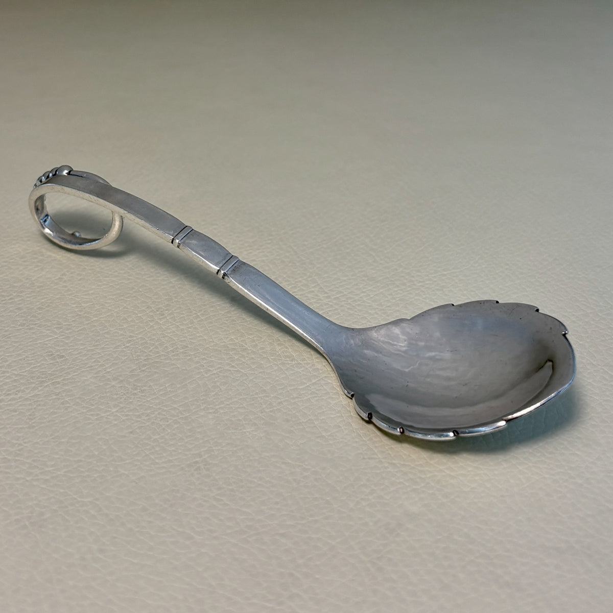 Estate Georg Jensen Sterling Silver Ornamental Nut Spoon No. 41