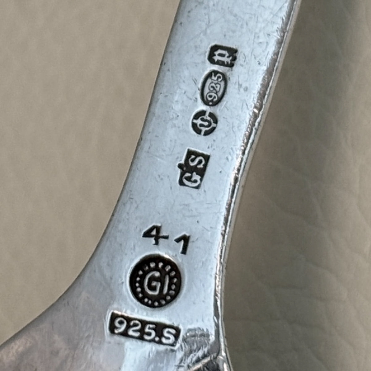 Estate Georg Jensen Sterling Silver Ornamental Pierced Nut Spoon No. 41