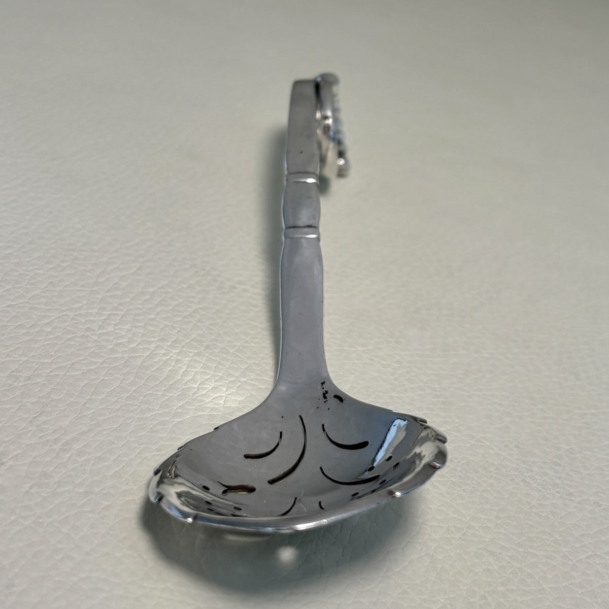 Estate Georg Jensen Sterling Silver Ornamental Pierced Nut Spoon No. 41